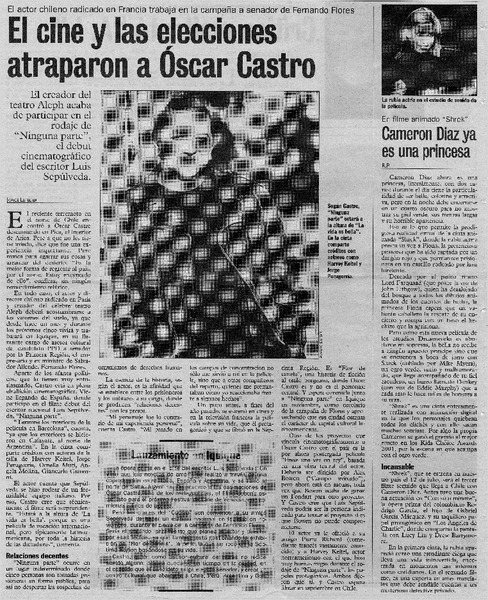 El cine y las elecciones atraparon a Oscar Castro