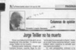Jorge Teillier no ha muerto  [artículo] Ernesto Livacic Gazzano.