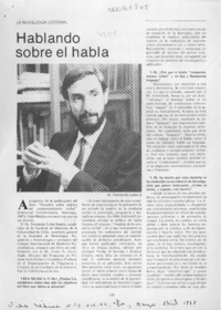 Hablando sobre el habla  [artículo].