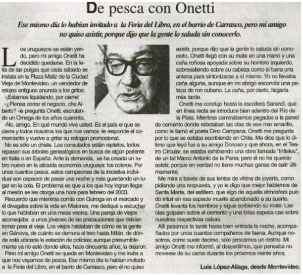 De pesca con Onetti