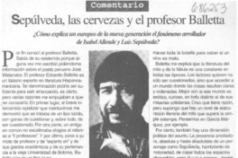 Sepúlveda, las cervezas y el profesor Balletta