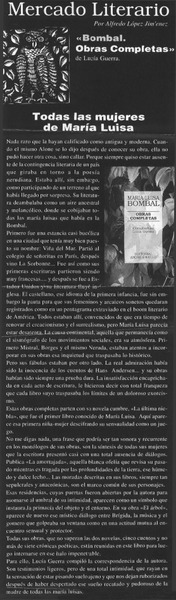 Bombal, "Obras completas"