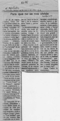 Para que no se nos olvide  [artículo] Lot.