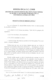 Neruda en la U. C. (1969)