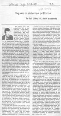 Riqueza y sistemas políticos