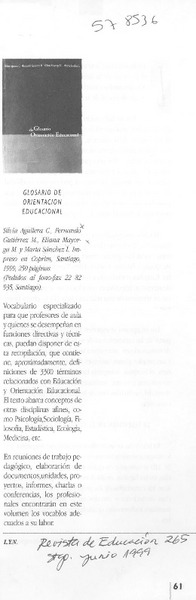 Glosario de orientación educacional