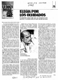 Elegía por los olvidados