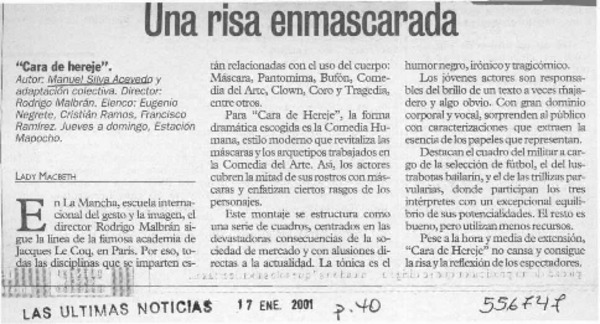 Una risa enmascarada  [artículo] Lady Macbeth