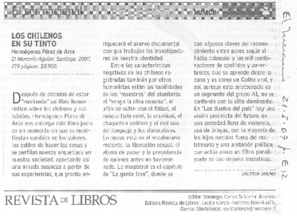 Los chilenos en su tinto