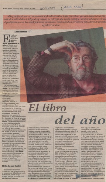 El libro del año  [artículo] Camilo Marks.