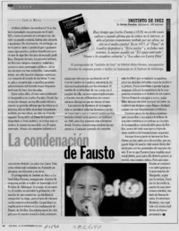 La condenación de Fausto  [artículo] Camilo Marks