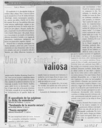 Una voz singular  [artículo] Camilo Marks