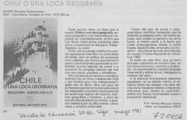 Chile o una loca geografía