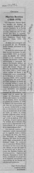 Merino Benítez (1888-1979)  [artículo] Sergio Martínez Baeza.