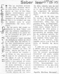 Saber leer