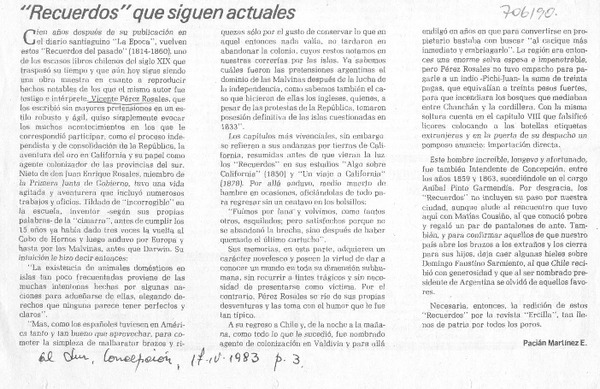 "Recuerdos" que siguen actuales