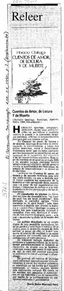 Cuentos de amor, de locura y de muerte  [artículo] María Ester Martínez Sanz.