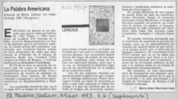 La palabra americana
