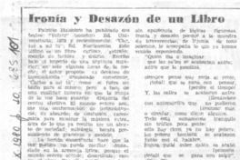 Ironía y desazón de un libro