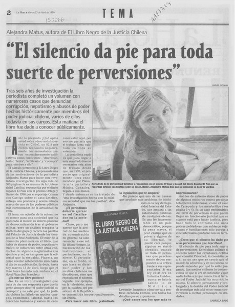 "El silencio da pie para toda suerte de perversiones"