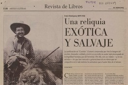 Una reliquia exótica y salvaje  [artículo] Alvaro Matus.