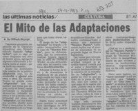 El Mito de las adaptaciones.  [artículo] WIlfredo Mayorga