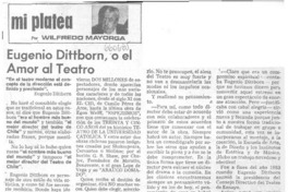 Eugenio Dittborn, o el amor al teatro
