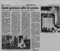 Gente graciosa salió al camino  [artículo] W. Mayorga.