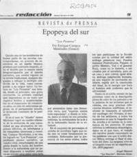 Epopeya del sur  [artículo] Angel Mazzei.