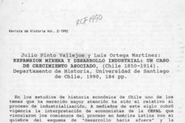 Expansión minera y desarrollo industrial, un caso de crecimiento asociado  [artículo] Leonardo Mazzei de Grazia.