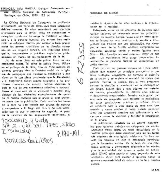 Catequesis social