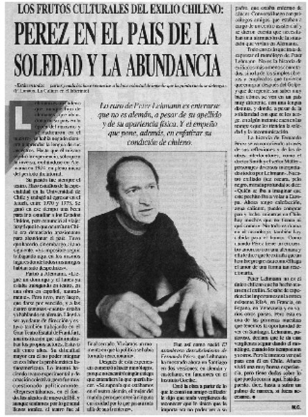 Pérez en el país de la soledad y la abundancia
