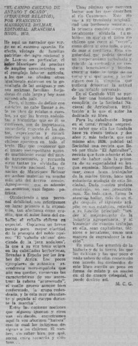 El campo chileno de antaño y ogaño