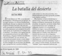 La batalla del desierto  [artículo] Justo Pastor Mellado.