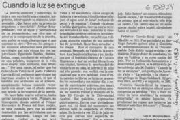 Cuando la luz se extingue
