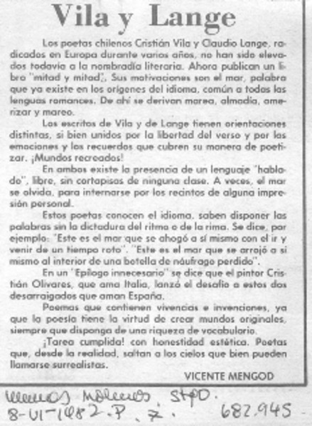 Vila y Lange