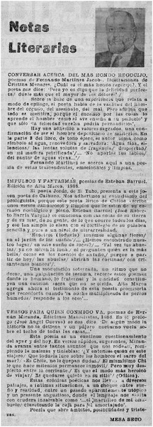 Notas literarias