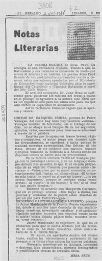 Notas literarias