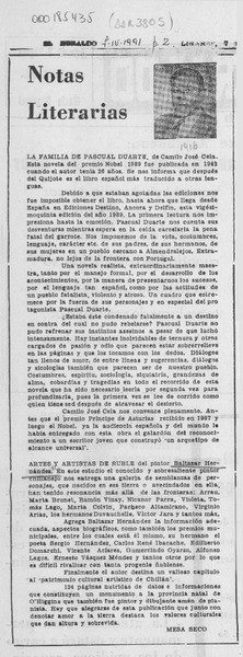 Notas literarias