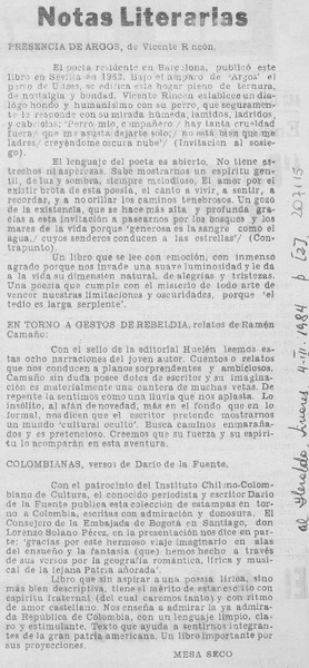 Notas literarias