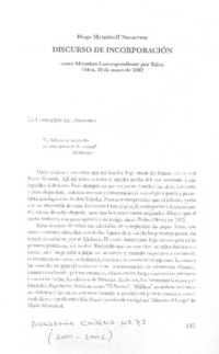 Discurso de incorporación
