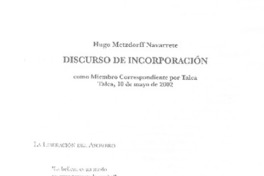 Discurso de incorporación