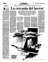 La cercanía del horror