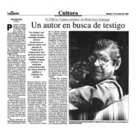 Un autor en busca de testigo  [artículo] María Eugenia Meza.