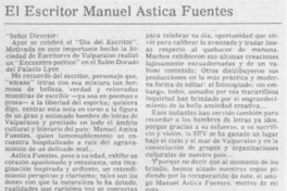 El escritor Manuel Astica Fuentes