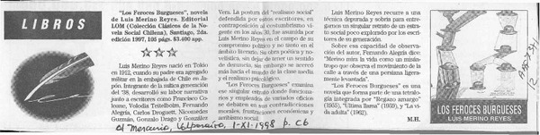 "Los feroces burgueses"  [artículo] M. H.