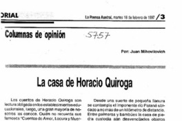 La casa de Horacio Quiroga