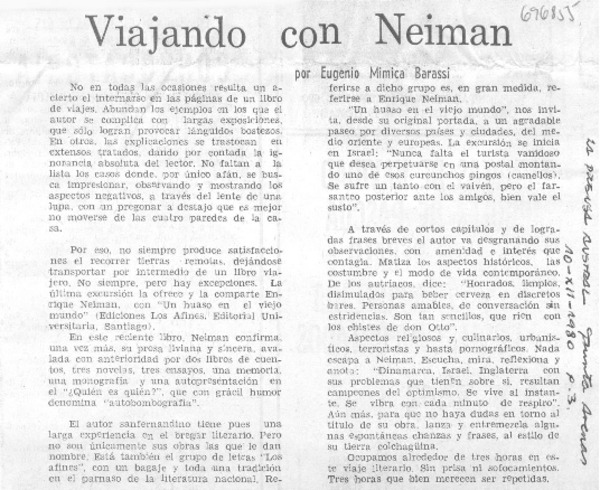 Viajando con Neiman
