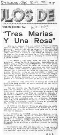 Tres Marías y una Rosa" : [comentario] [artículo] M. O. D.