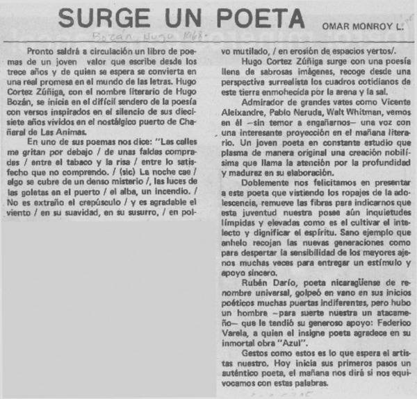 Surge un poeta